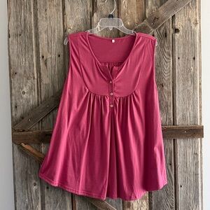 Sleeveless Pink Top